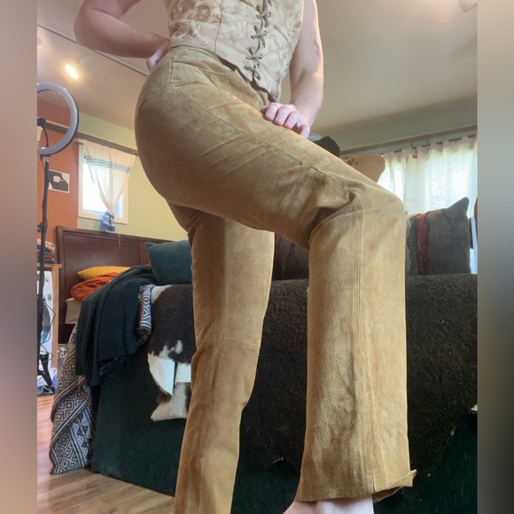 Cali Cali 100% Leather Pants. 28W 30L Cowboy Country Rodeo Summer Vibes - Picture 11 of 16